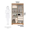 Ver imagem 3 de Guarda Roupa Solteiro 4 Portas 100% Mdf Lana Acp Móveis Cinamomo