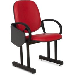 Kit com 2 Poltronas para Auditório Linha Auditório Vermelho - 4
