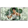 Quadro canvas 45x96 dragão bruce lee arte desenho - 1