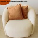 Ver imagem 6 de Poltrona Giratória 87cm Heidi Bouclé Suave Bege - Sallar Home