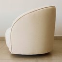 Ver imagem 2 de Poltrona Giratória 87cm Heidi Bouclé Suave Bege - Sallar Home