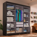 Ver imagem 3 de Guarda-Roupa Casal Lisboa 6 Portas 2 Gavetas com Pés