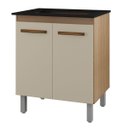 Ver imagem 3 de Balcão Cooktop 4 Bocas Jade 75cm 2 Portas Pés com Regulagem Cor:savana / Off White;tamanho:4 Bocas