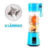 Mini Liquidificador Vitaminas Usb Portátil Academia - Azul - 1
