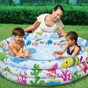 Ver imagem 3 de Piscina Infantil 3 Anéis 100l Inflável para Bolinhas e Água