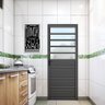 Porta Laminada Em Aço 210x80 Mista Abertura Direita Cozinha Sala Lavanderia - 6