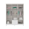 Guarda-Roupa Roupeiro Infantil 6 Portas Madalena Branco - 3