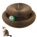 Ver imagem 1 de Arranhador Magico Pet Gato Felino Bola Guizo Brinquedo Multi Formas Dobravel Diversao Entretenimento