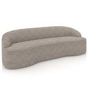 Ver imagem 1 de Sofá 3 Lugares Curvo Sala de Estar Living Lótus D02 Bouclê Bege Escuro 180cm Pb-04 - Lyam Decor