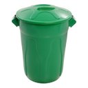 Ver imagem 1 de Lixeira Cesto Balde com Tampa 60 Litros Verde Jsn
