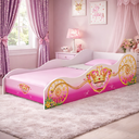 Ver imagem 4 de Cama Infantil Rosa P/ Meninas Carruagem Princesa Solteiro em Mdf