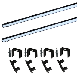 Perfil Sobrepor Led 18x14mm Preto 2x1m Aprire Ilunato - 1
