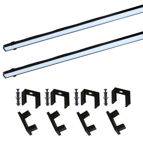 Perfil Sobrepor Led 18x14mm Preto 2x1m Aprire Ilunato