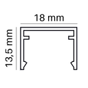 Ver imagem 3 de Perfil Sobrepor Led 18x14mm Preto 2x1m Aprire Ilunato
