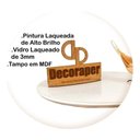 Ver imagem 2 de Mesa de Canto Cone Redondo Vidro Madeira 50cm Amadeirado Decoraper