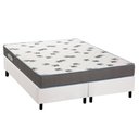 Ver imagem 1 de Cama Box Queen: Colchão Espuma Ortobom D33 Light Saúde + Base CRC Courano White(158x198)