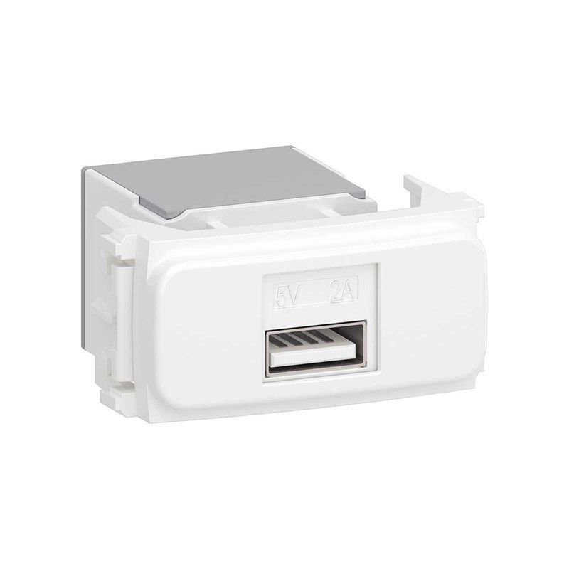 Módulo Tomada Carregador Keystone Usb 2a Bivolt Branco - Composé - 14601896 - Bivolt - Weg