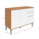 Ver imagem 4 de Cozinha Modular Nina 10 Portas 2 Gavetas MDF-MDP 199cm Amêndoa Móveis Lopas