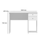 Ver imagem 6 de Conjunto Home Office com Armário 2 Portas e Mesa Escrivaninha Branco - Qmovi