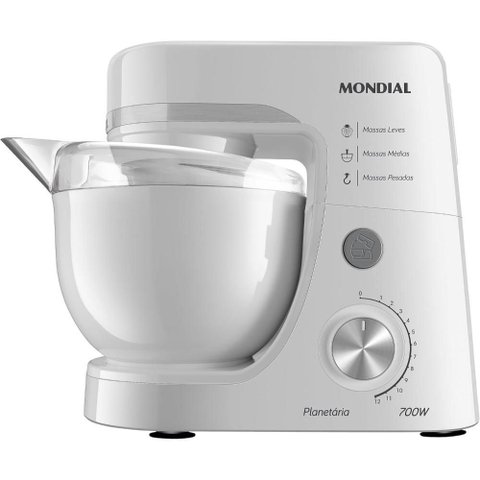 Batedeira Planetária Mondial 4,5l Branco 700w 127v - Bp-03-w
