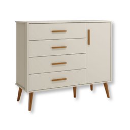 Quarto de Bebê Berço + Cômoda + Guarda Roupa Isis:areia - 5