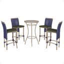 Ver imagem 1 de Mesa Bistro e 4 Banquetas Roma Fendi Corda Náutica 13 Trama Original