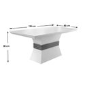 Ver imagem 4 de Conjunto: Mesa de Cozinha Ágata Tampo Madeirado C/ Vidro Canto Reto 120x80cm e 4 Cadeiras Athenas