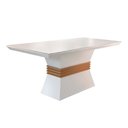 Ver imagem 6 de Conjunto: Mesa de Cozinha Ágata Tampo Madeirado C/ Vidro Canto Reto 120x80cm e 4 Cadeiras Athenas