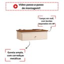 Ver imagem 4 de Penteadeira Europa Mesa de Maquiagem Suspensa Off White/freijó