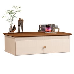 Penteadeira Europa Mesa de Maquiagem Suspensa Off White/freijó - 3