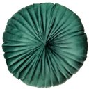 Ver imagem 1 de Almofada Redonda Veludo Rendy Verde Escuro