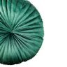 Almofada Redonda Veludo Rendy Verde Escuro - 2