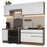 Armário de Cozinha Completa 240cm Rustic/Branco Glamy Madesa 07 - 3