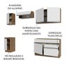 Armário de Cozinha Completa 240cm Rustic/Branco Glamy Madesa 07 - 5
