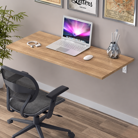 Mesa Dobrável Retrátil de Parede 90x38 Suspensa Escritório Cozinha:Teka Madrid