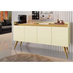 Buffet Gold 4 Portas - Pérola / Mel - 1
