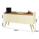 Ver imagem 4 de Buffet Gold 4 Portas - Pérola / Mel