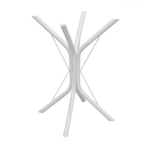 Pé Base Metal Ana Branco Redonda Quadrada 4 Apoio Vidro Granito Marmore