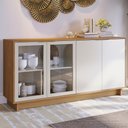 Ver imagem 2 de Balcao Aparador Buffet 4 Portas 160 Cm Vitoria Freijo Off White Colibri