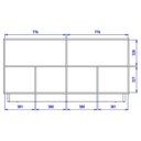 Ver imagem 4 de Balcao Aparador Buffet 4 Portas 160 Cm Vitoria Freijo Off White Colibri