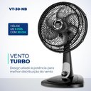 Ver imagem 2 de Ventilador de Mesa Mondial Turbo 6 Pás 30cm 60w 220v Preto - Vt-30-nb