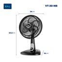 Ver imagem 6 de Ventilador de Mesa Mondial Turbo 6 Pás 30cm 60w 220v Preto - Vt-30-nb