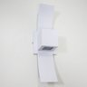 Arandela box com aba 2 focos em alumínio - luminária branca st890 - 1