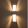 Arandela box com aba 2 focos em alumínio - luminária branca st890 - 4