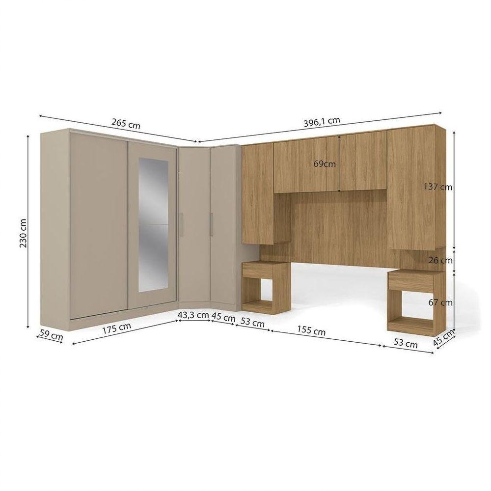 Quarto Modular Versa Conect Itapuã 11 Peças - 3