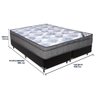 Cama Box Preto e Colchão Iso Superpocket Molas Ensacadas Queen Ortobom - 3