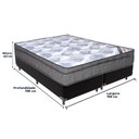 Ver imagem 3 de Cama Box Preto e Colchão Iso Superpocket Molas Ensacadas Queen Ortobom