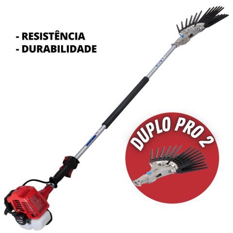 KIT Derriçador Mãozinha de Café Duplo Pro 2 Nakashi com Haste Longa e Motor Mitsubishi TU26