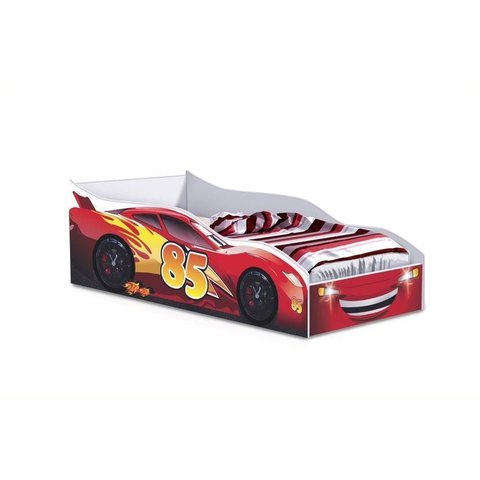 Cama Infantil Carro Confortável Resistente Vermelho Único