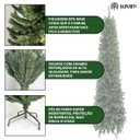 Ver imagem 2 de Árvore de Natal Slim 1,5m 300 Galho Pinheiro Canadense Cheia Luvinco